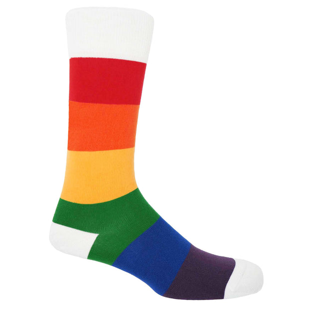 Blockstripe Men's Socks - Rainbow - Peper Harow