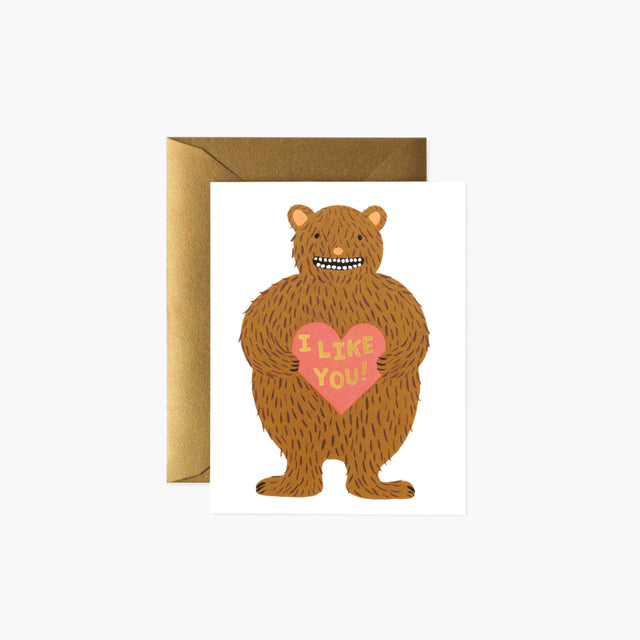 I Like You Bear Valentines Day Card - Rifle Paper Co