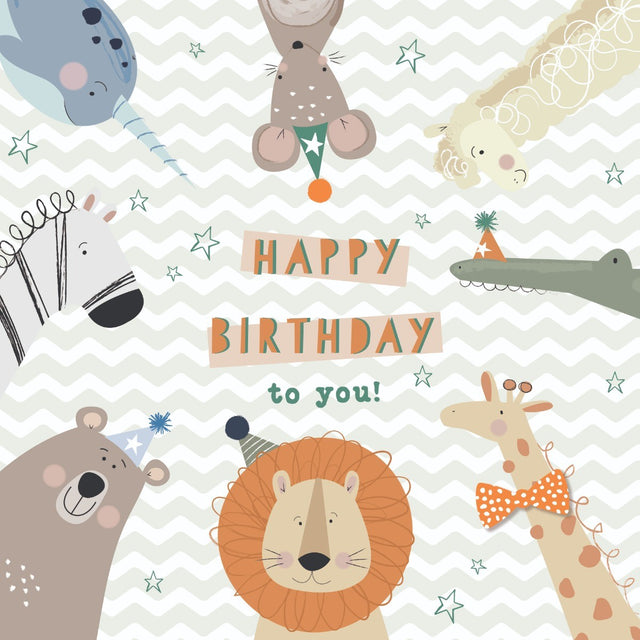 Birthday Animals - Wild Adventures - Handcrafted Card Company