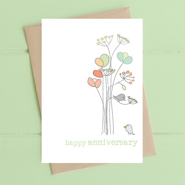 Floral Anniversary Card - Dandelion Stationery