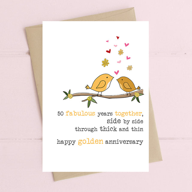 50 Fabulous Years Together Card - Dandelion Stationery