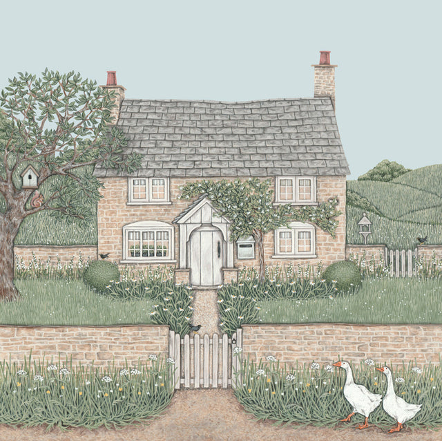 country-cottage-greeting-card-sally-swannell