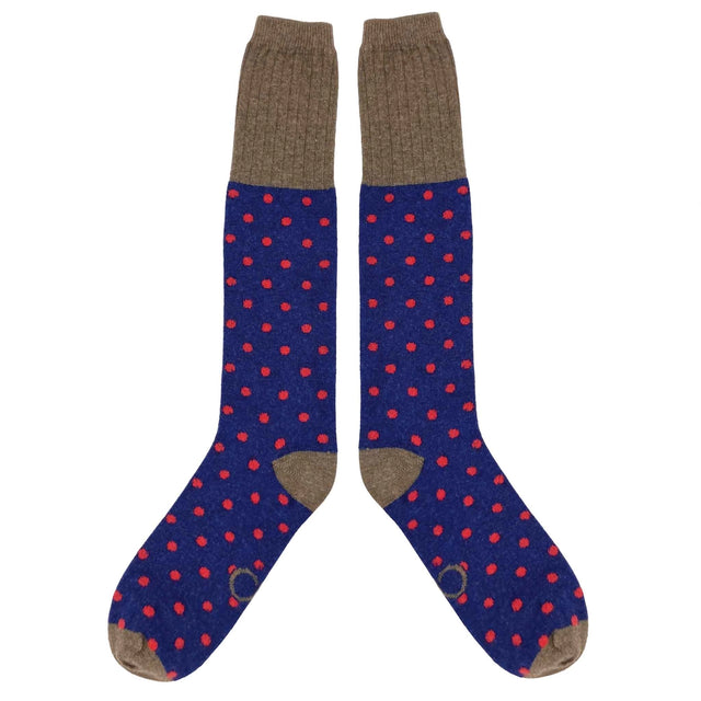 mens-lambswool-boot-socks-navy-dots-catherine-tough