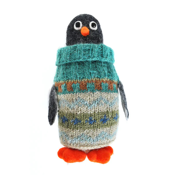 sum-sum-penguin-in-green-patterned-jumper-christmas-decoration-amica-felt