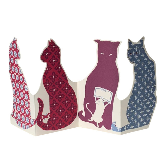 Calico Cats Concertina Card - Cambridge Imprint