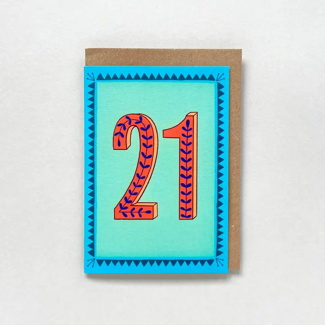 21st-birthday-blue-mint-green-greeting-card-maggiemagoo-designs