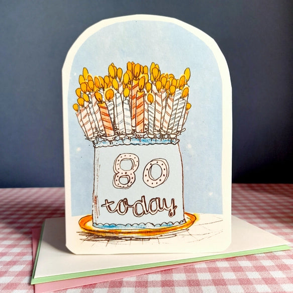 80-today-cake-and-candles-greeting-card-laura-skilbeck