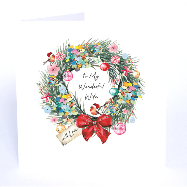 to-my-wonderful-wife-garland-christmas-card-five-dollar-shake