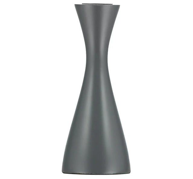 medium-wooden-candlestick-gunmetal-grey-british-colour-standard