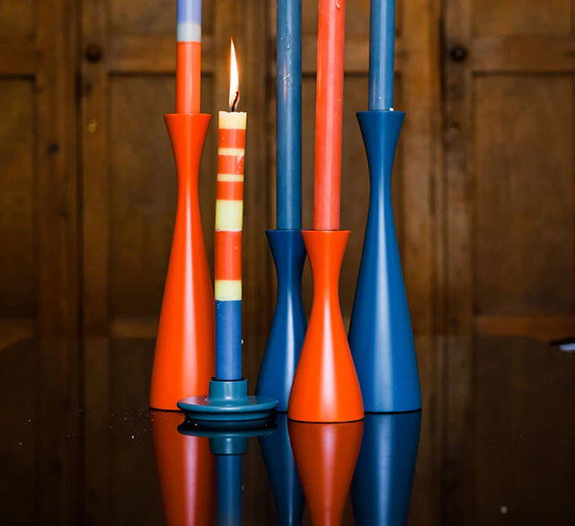 tall-wooden-candlestick-rust-orange-british-colour-standard
