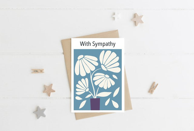 with-sympathy-contemporary-floral-card-cake-and-crayons