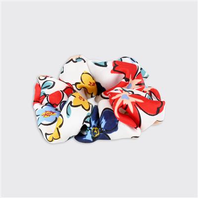 lulu-floral-hair-scrunchie-navy-and-red-millie-mae
