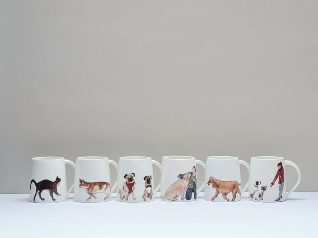 Two Cats and a Butterfly Mug