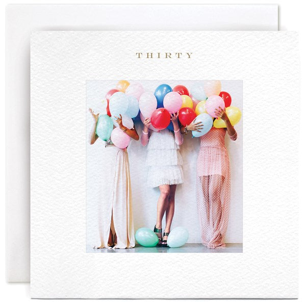 girls-and-balloons-thirty-greeting-card-susan-ohanlon