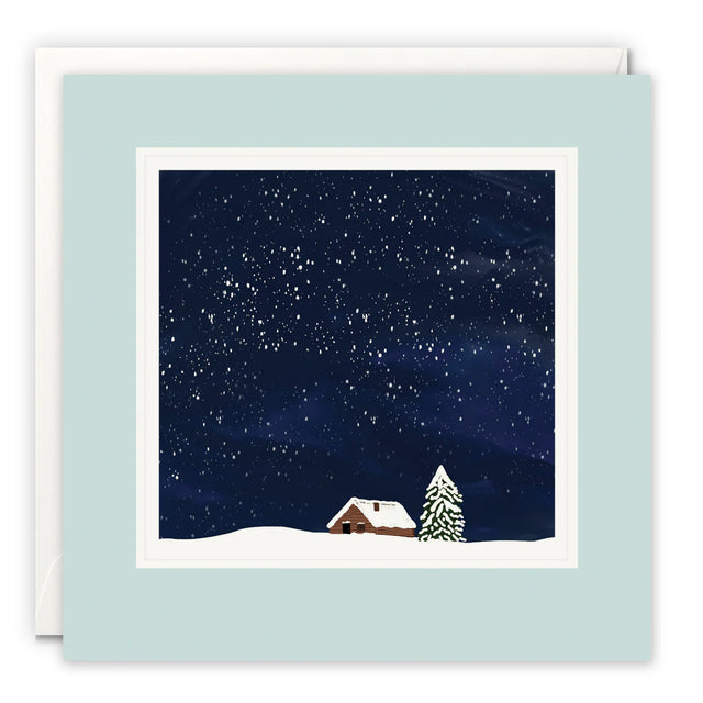 snowy-winter-cabin-paintworks-christmas-greeting-card-james-ellis