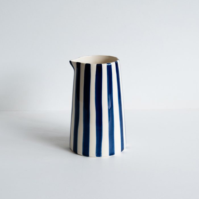 Candy Stripe Pitcher: Blue - Musango - Daisy Chain Gift Company