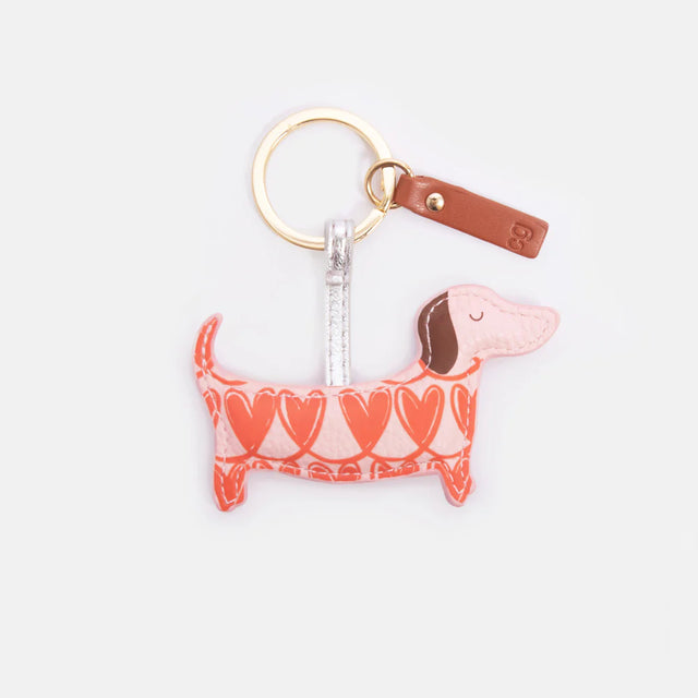 orange-hearts-sausage-dog-keyring-caroline-gardner