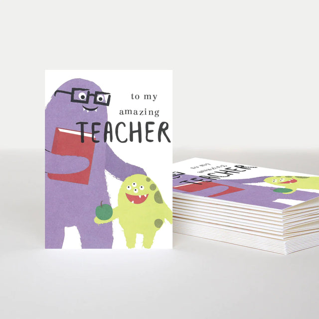 little-monster-teacher-notecards-pack-of-10-caroline-gardner