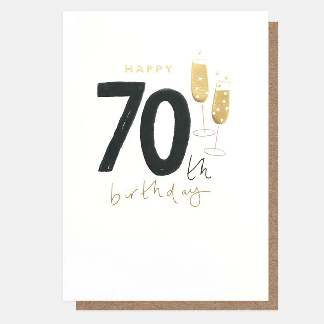 Champagne Flutes 70th Birthday