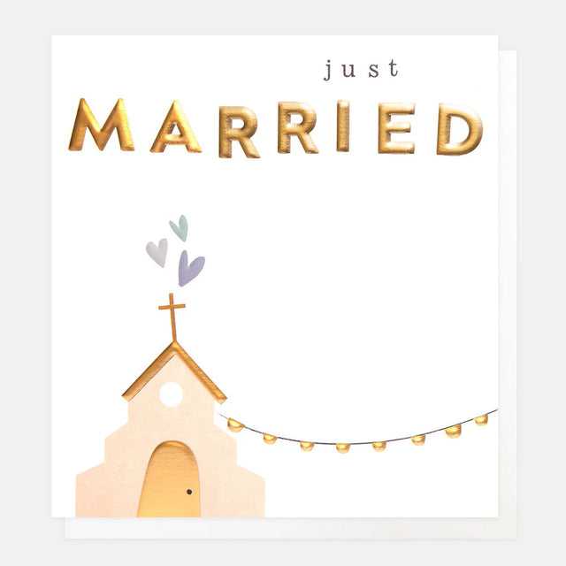just-married-church-and-bunting-wedding-card-caroline-gardner