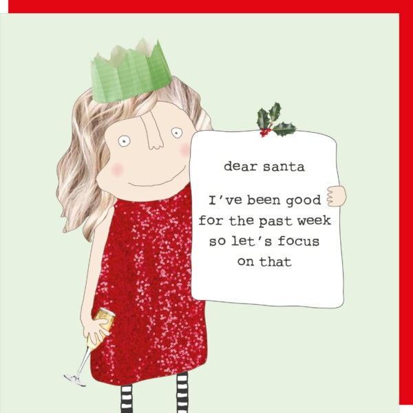 Dear Santa Christmas Card Single - Festive Rosie