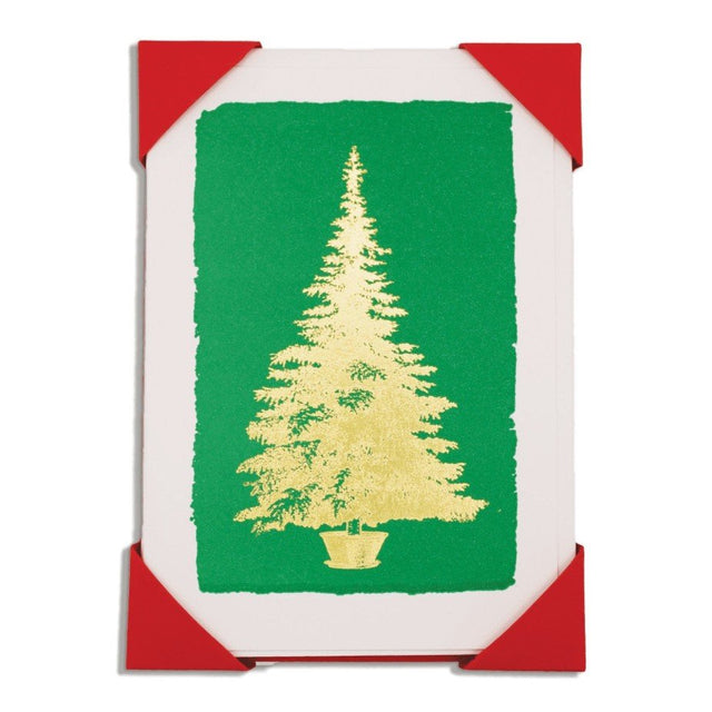 gold-tree-on-green-letterpress-christmas-pack-archivist