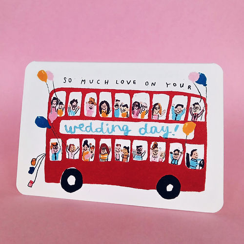 wedding-bus-greeting-card-laura-skilbeck