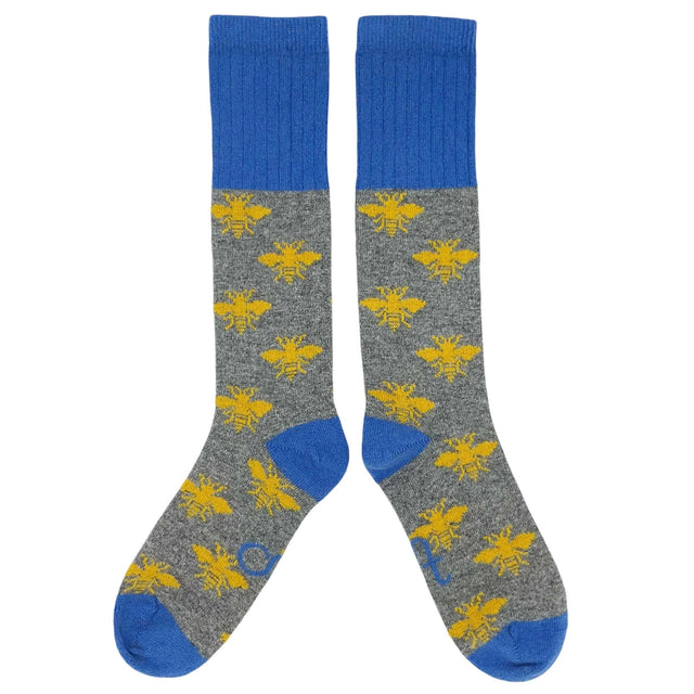 womens-lambswool-boot-socks-grey-bee-catherine-tough