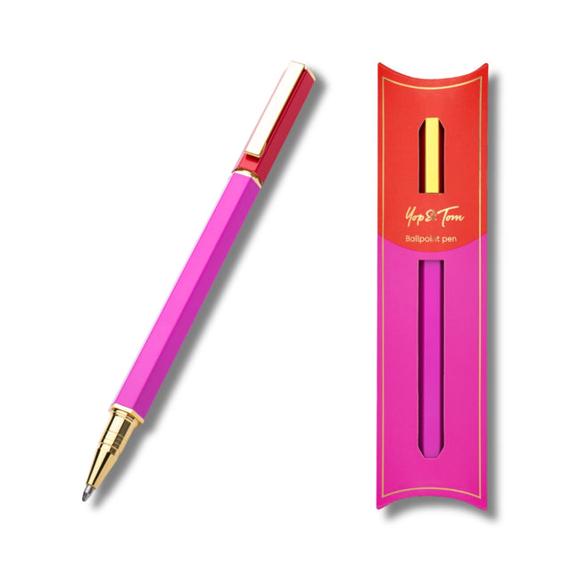 red-pink-contrast-ballpoint-pen-yop-tom