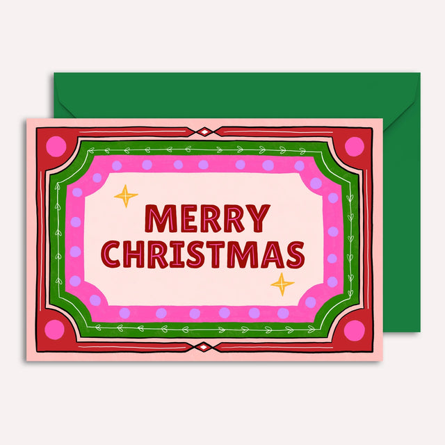 merry-christmas-retro-border-greeting-card-natalie-lea-owen