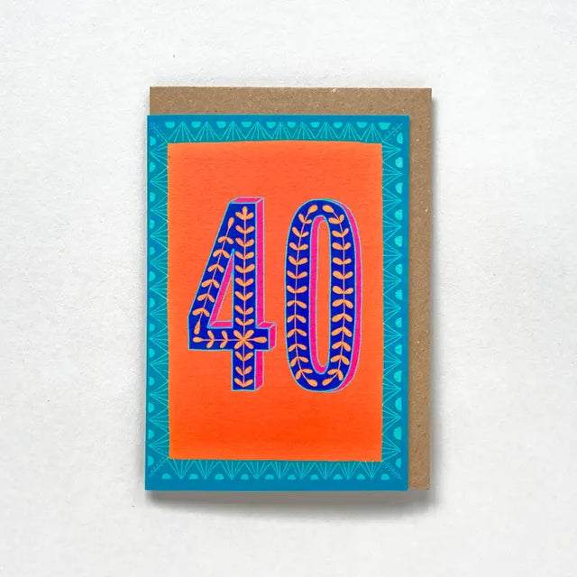 40th-birthday-orange-aqua-greeting-card-maggiemagoo-designs