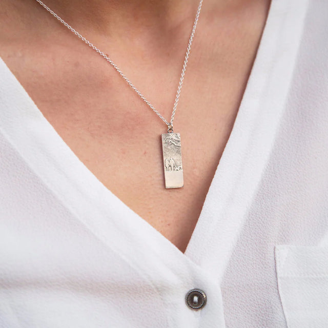 Couple and Dog Gold Necklace