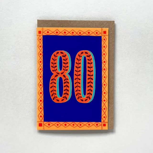80th-birthday-blue-orange-greeting-card-maggiemagoo-designes