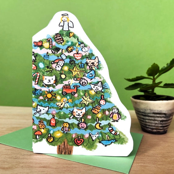 christmas-cat-tree-greeting-card-laura-skilbeck