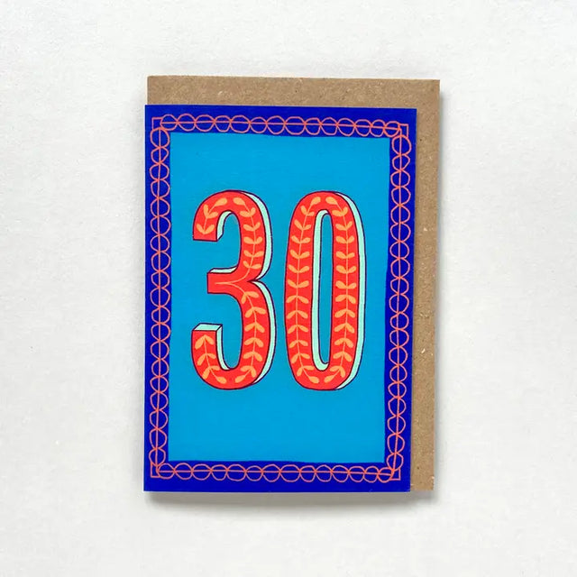 30th-birthday-blue-orange-greeting-card-maggiemagoo-designs