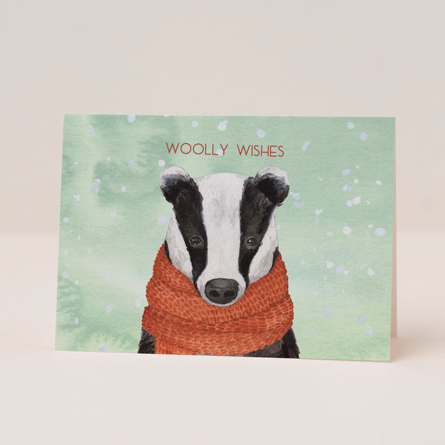 woolly-wishes-badger-christmas-card-mister-peebles