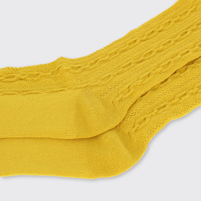 Emilia Ruffle Women's Socks: Ochre