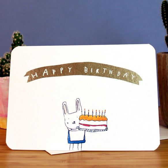 gold-bunny-birthday-cake-greeting-card-laura-skilbeck