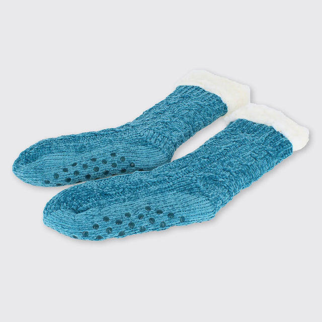 molly-chenille-slipper-socks-azure-blue-millie-mae