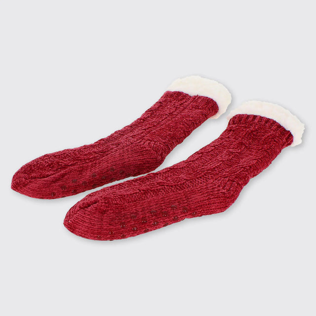 molly-chenille-slipper-socks-red-millie-mae
