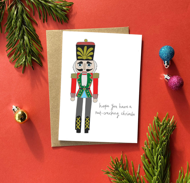Nut Cracking Crimbo Christmas Card - You've Got Pen On Your Face
