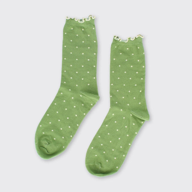 spot-and-ruffle-womens-socks-winter-green-millie-mae