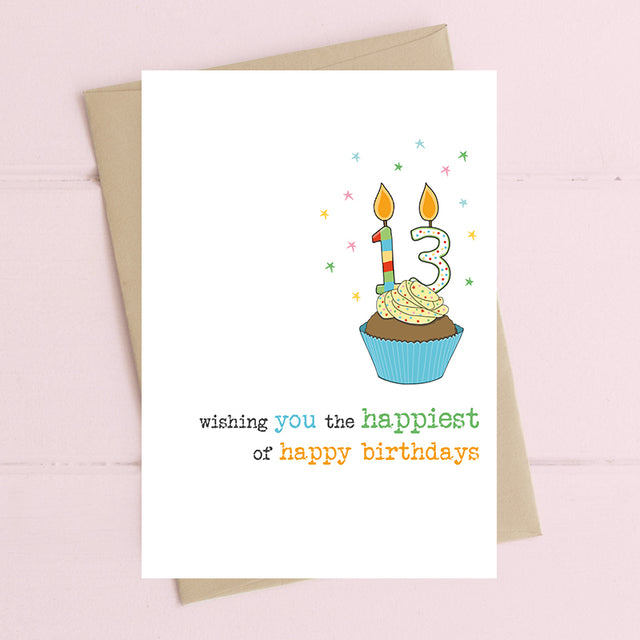 cupcake-age-13-happiest-birthday-card-dandelion-stationery