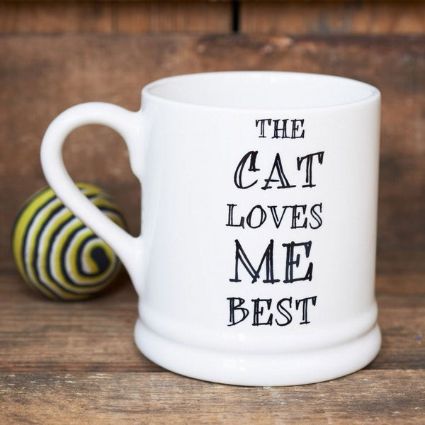 The Cat Loves Me Best Mug - Sweet William