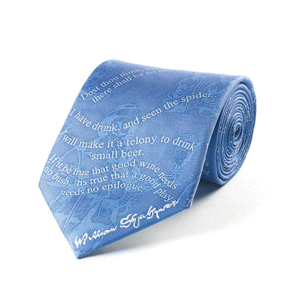 Shakespeare Drinking Silk Tie - Fox & Chave