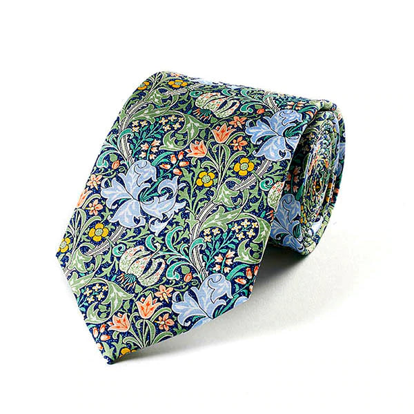 William Morris Golden Lily Silk Tie - Fox & Chave