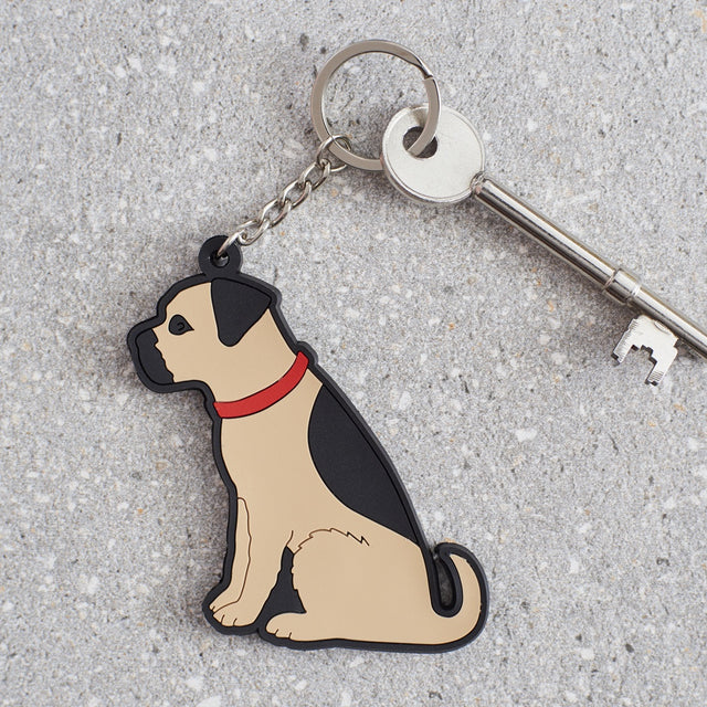 Border Terrier Dog Keyring - Sweet William