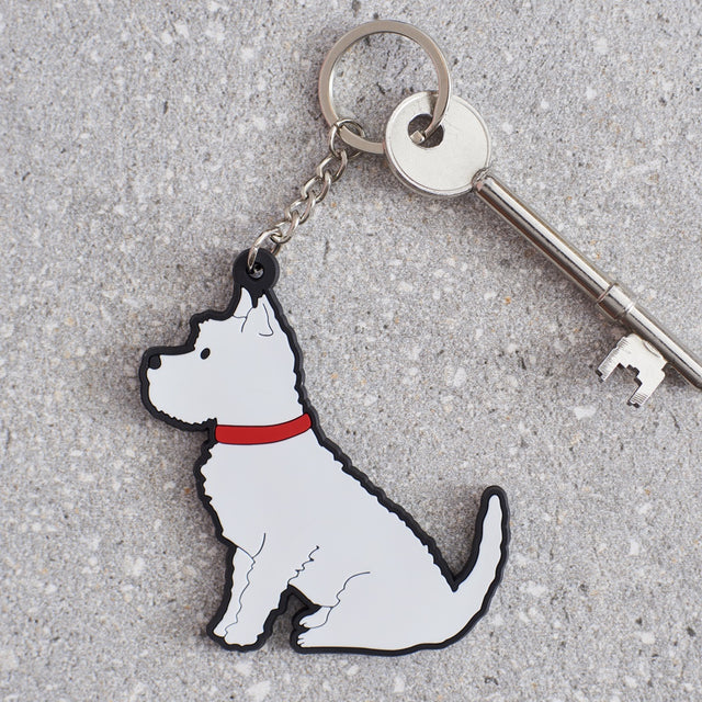 Westie Dog Keyring - Sweet William