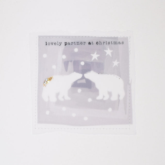 Lovely Partner at Christmas Card - Wendy Jones-Blackett