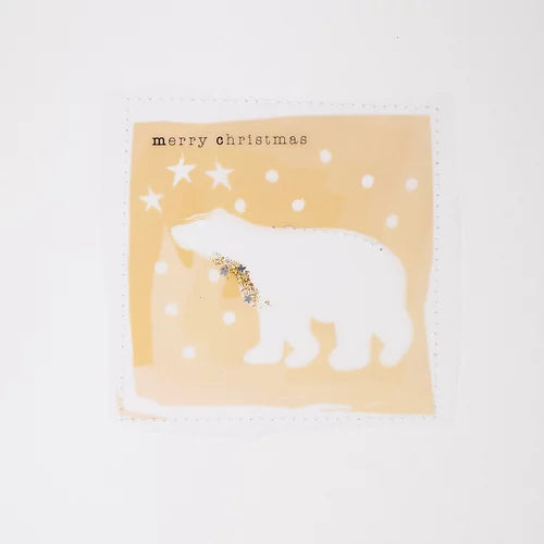 Merry Christmas Polar Bear Card - Wendy Jones-Blackett